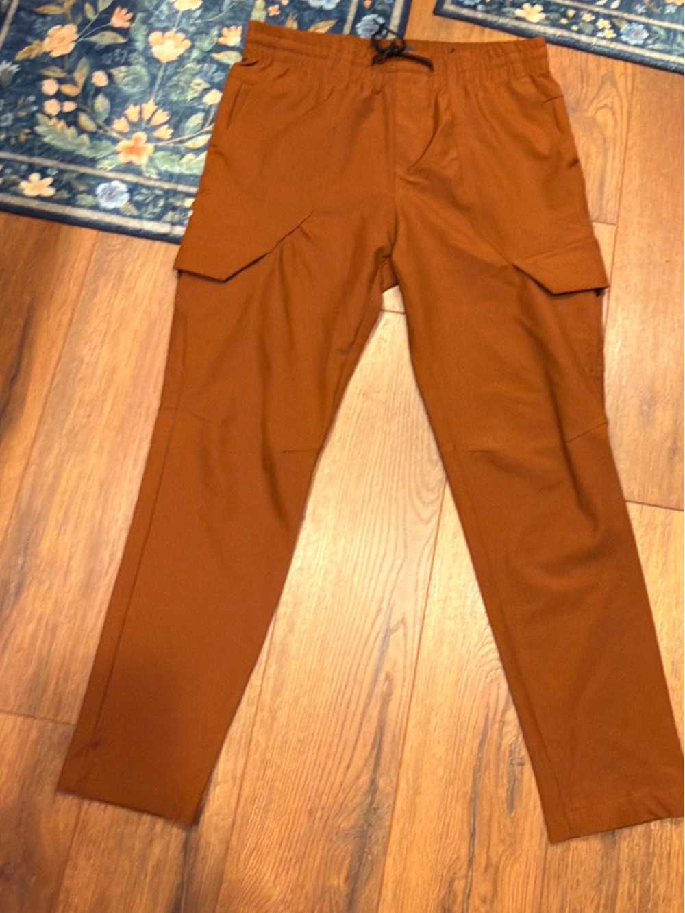 FLX Women’s Jogger Pants Small Rust Orange Stretch Athleisure Utility Pants S